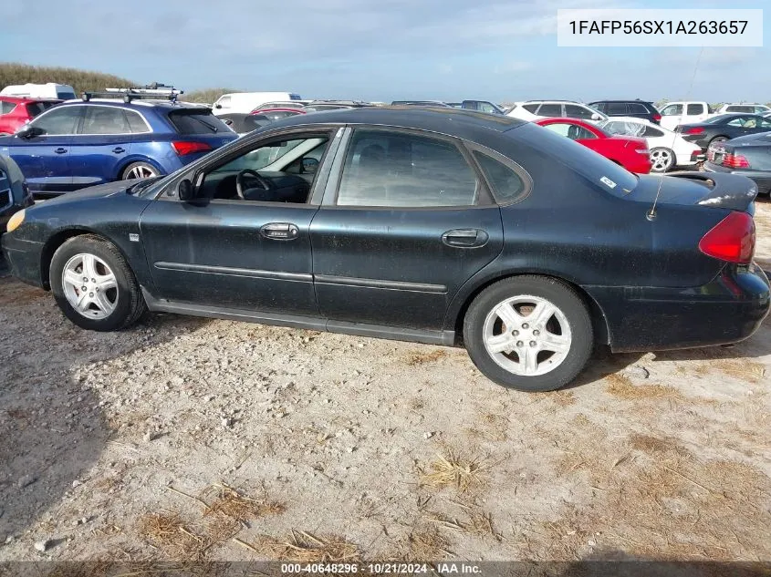 2001 Ford Taurus Sel VIN: 1FAFP56SX1A263657 Lot: 40648296