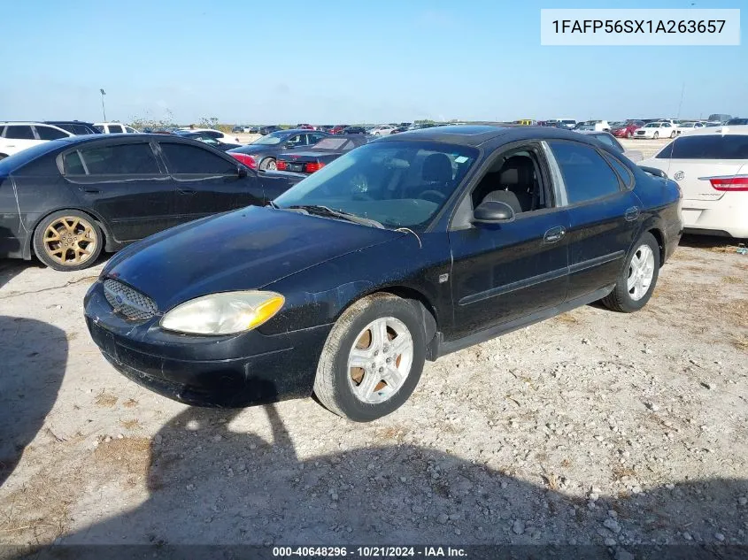 2001 Ford Taurus Sel VIN: 1FAFP56SX1A263657 Lot: 40648296