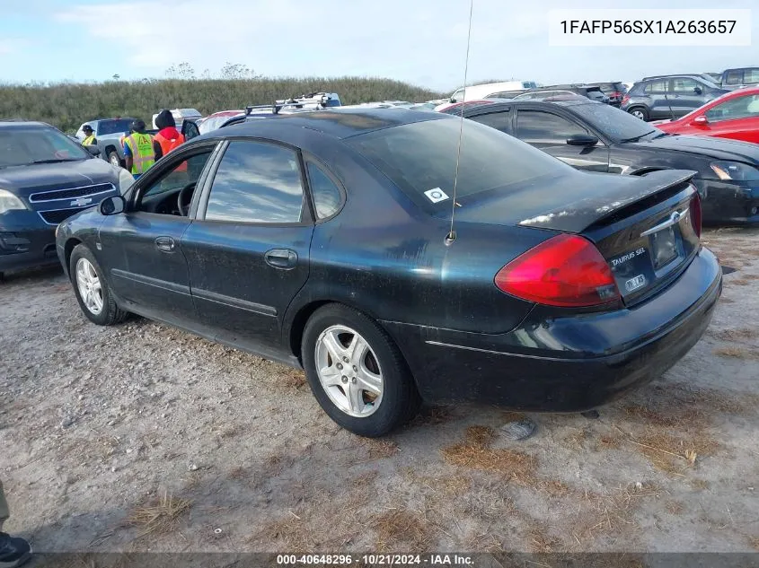 2001 Ford Taurus Sel VIN: 1FAFP56SX1A263657 Lot: 40648296