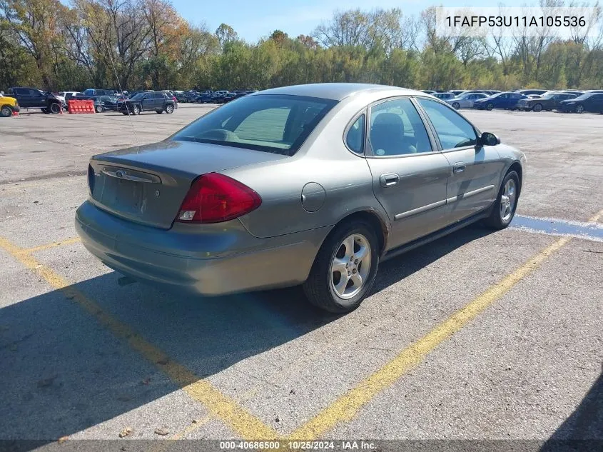 2001 Ford Taurus Se VIN: 1FAFP53U11A105536 Lot: 40686500