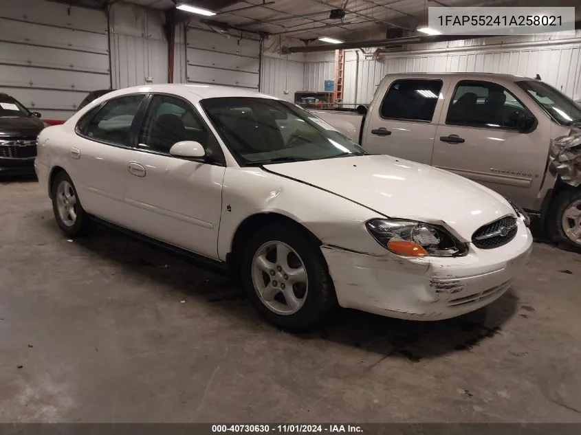 2001 Ford Taurus Ses VIN: 1FAP55241A258021 Lot: 40730630