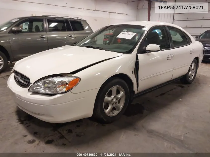 2001 Ford Taurus Ses VIN: 1FAP55241A258021 Lot: 40730630