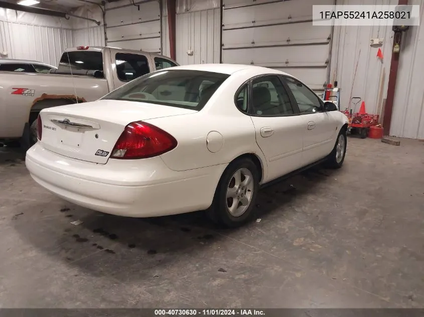 2001 Ford Taurus Ses VIN: 1FAP55241A258021 Lot: 40730630