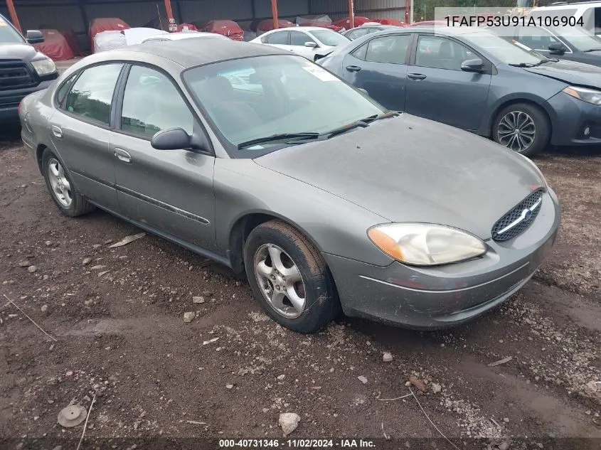 2001 Ford Taurus Se VIN: 1FAFP53U91A106904 Lot: 40731346