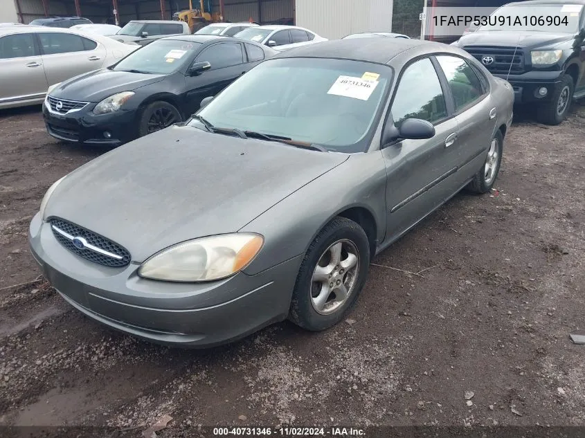 2001 Ford Taurus Se VIN: 1FAFP53U91A106904 Lot: 40731346