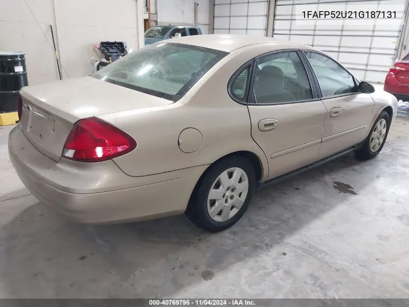 2001 Ford Taurus Lx VIN: 1FAFP52U21G187131 Lot: 40769795