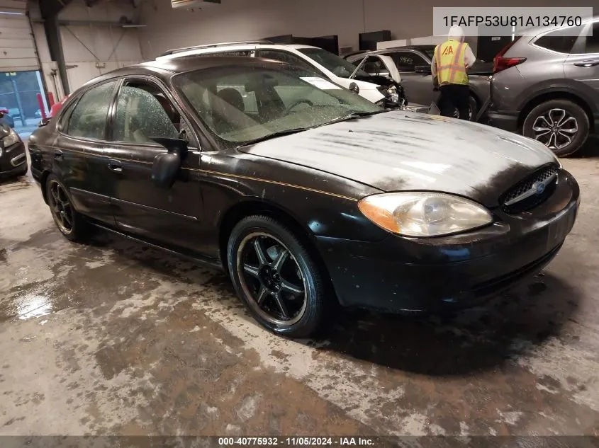 2001 Ford Taurus Se VIN: 1FAFP53U81A134760 Lot: 40775932