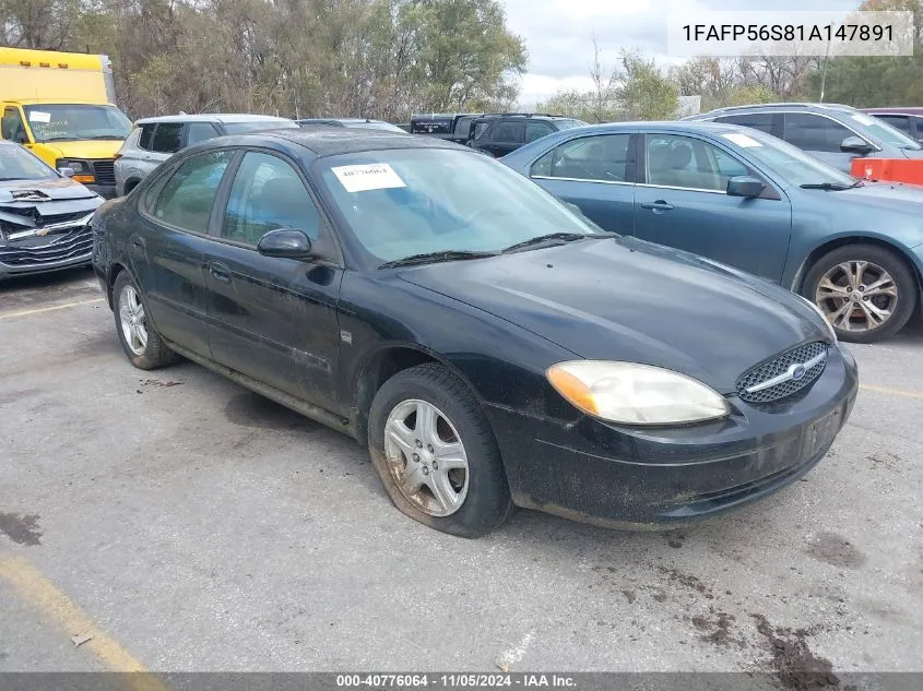 2001 Ford Taurus Sel VIN: 1FAFP56S81A147891 Lot: 40776064