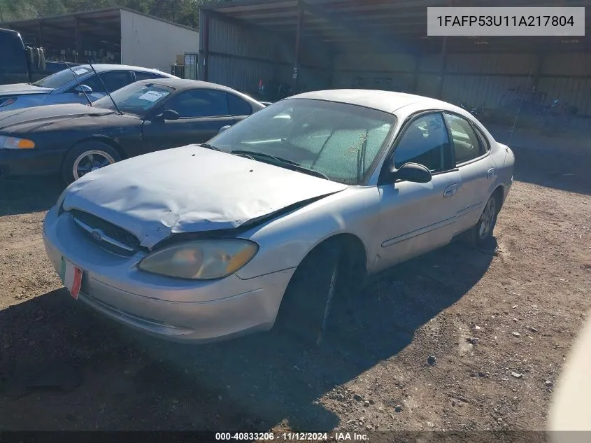 2001 Ford Taurus Se VIN: 1FAFP53U11A217804 Lot: 40833206