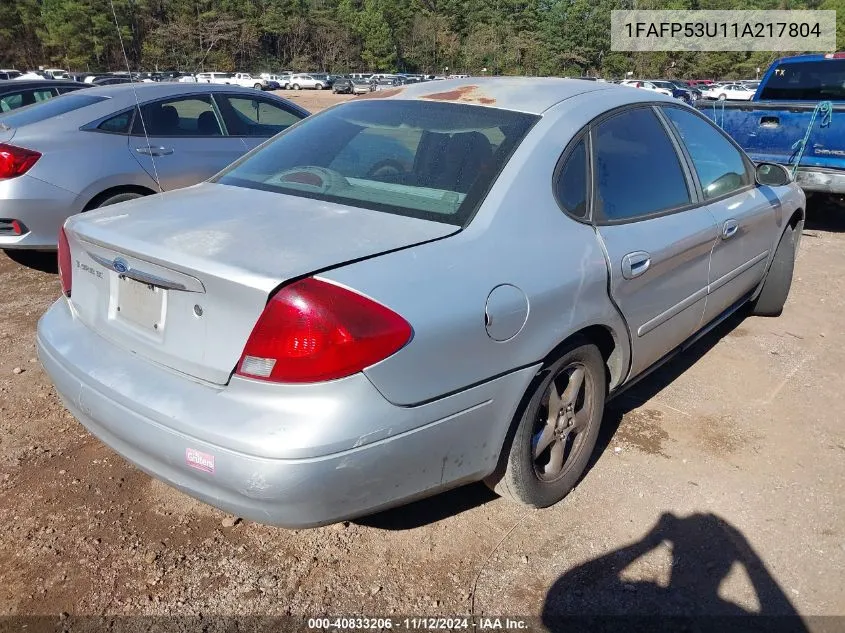 2001 Ford Taurus Se VIN: 1FAFP53U11A217804 Lot: 40833206