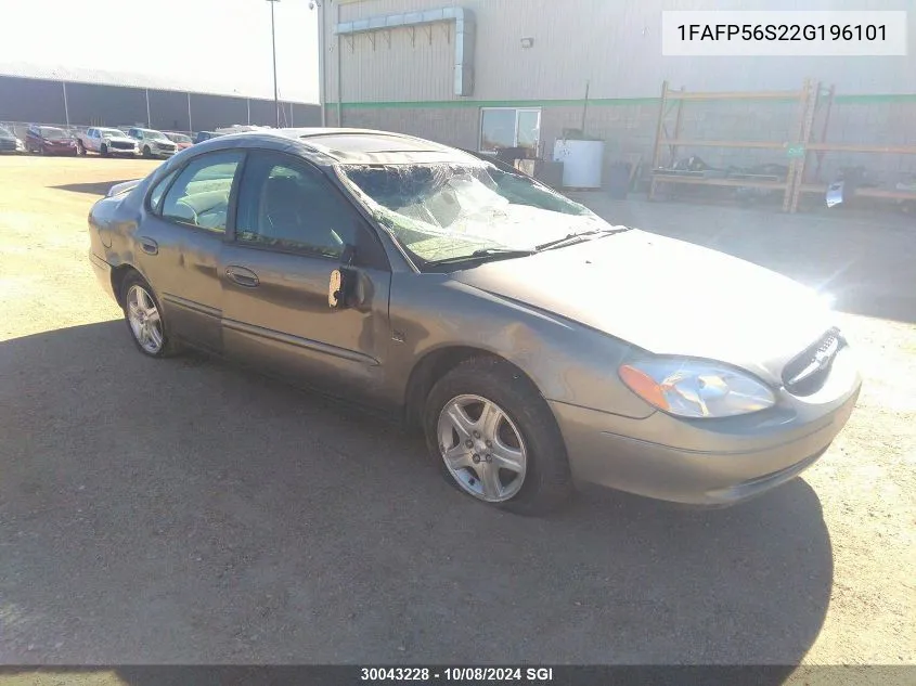 2002 Ford Taurus Sel VIN: 1FAFP56S22G196101 Lot: 30043228