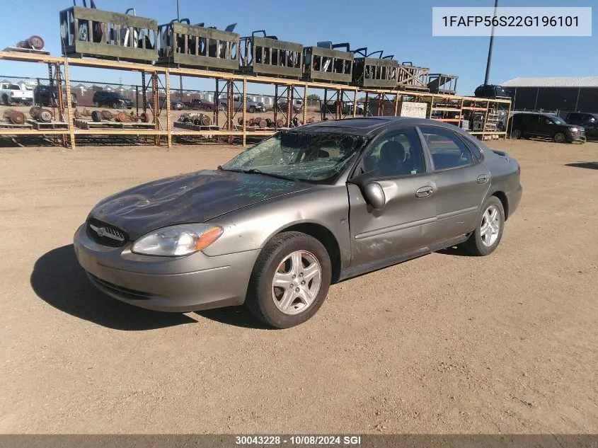 2002 Ford Taurus Sel VIN: 1FAFP56S22G196101 Lot: 30043228