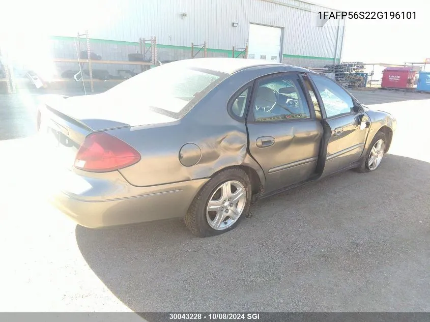 2002 Ford Taurus Sel VIN: 1FAFP56S22G196101 Lot: 30043228