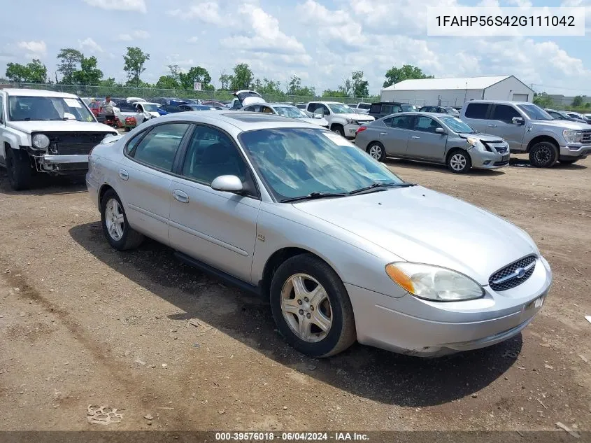 2002 Ford Taurus Sel VIN: 1FAHP56S42G111042 Lot: 39576018