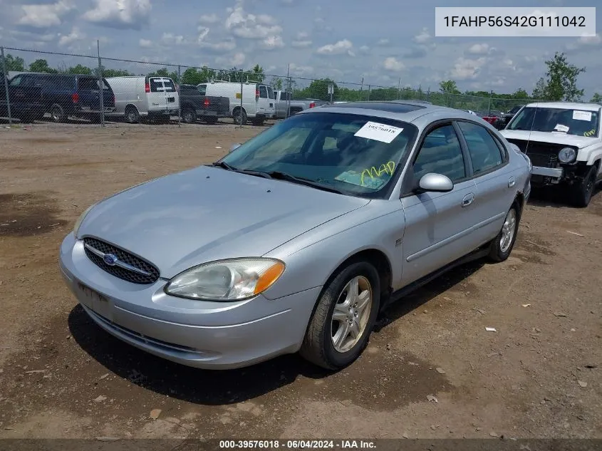 2002 Ford Taurus Sel VIN: 1FAHP56S42G111042 Lot: 39576018