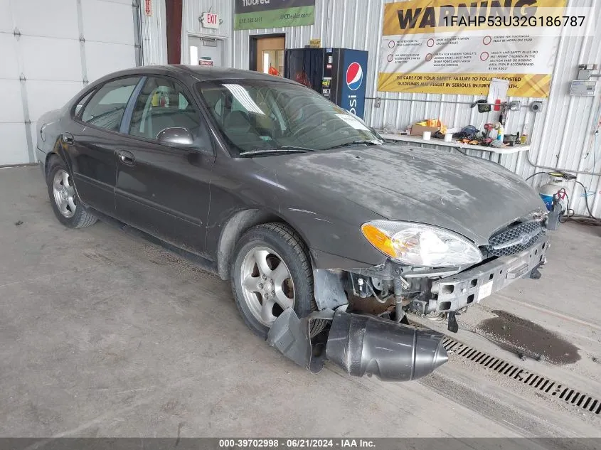 2002 Ford Taurus Se VIN: 1FAHP53U32G186787 Lot: 39702998