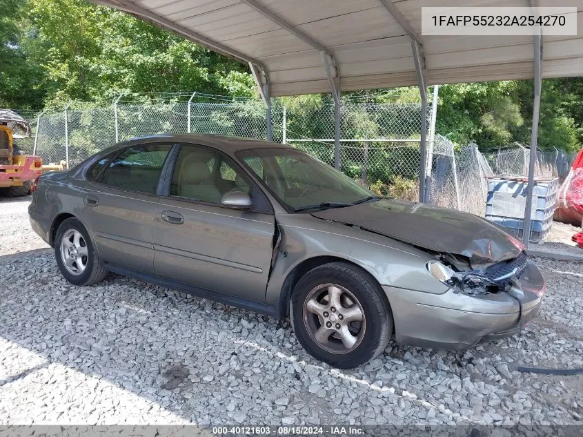 2002 Ford Taurus Ses VIN: 1FAFP55232A254270 Lot: 40121603