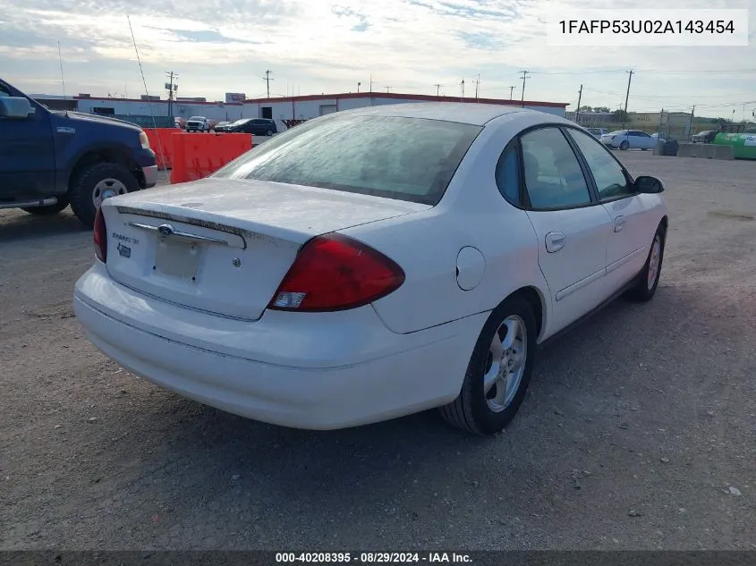 2002 Ford Taurus Se VIN: 1FAFP53U02A143454 Lot: 40208395