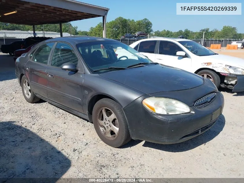 2002 Ford Taurus Ses VIN: 1FAFP55S42G269339 Lot: 40226473