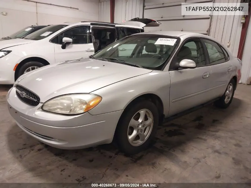 2002 Ford Taurus Ses VIN: 1FAFP552X2G262847 Lot: 40268673