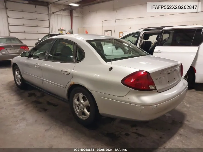 2002 Ford Taurus Ses VIN: 1FAFP552X2G262847 Lot: 40268673