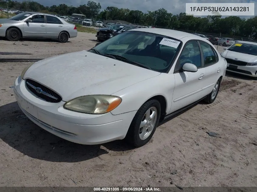 2002 Ford Taurus Se VIN: 1FAFP53U62A143281 Lot: 40291005