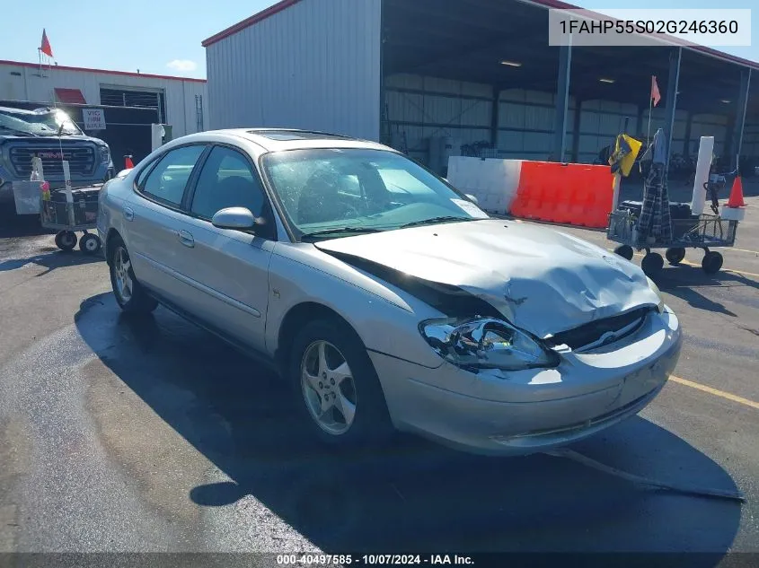 2002 Ford Taurus Ses VIN: 1FAHP55S02G246360 Lot: 40497585