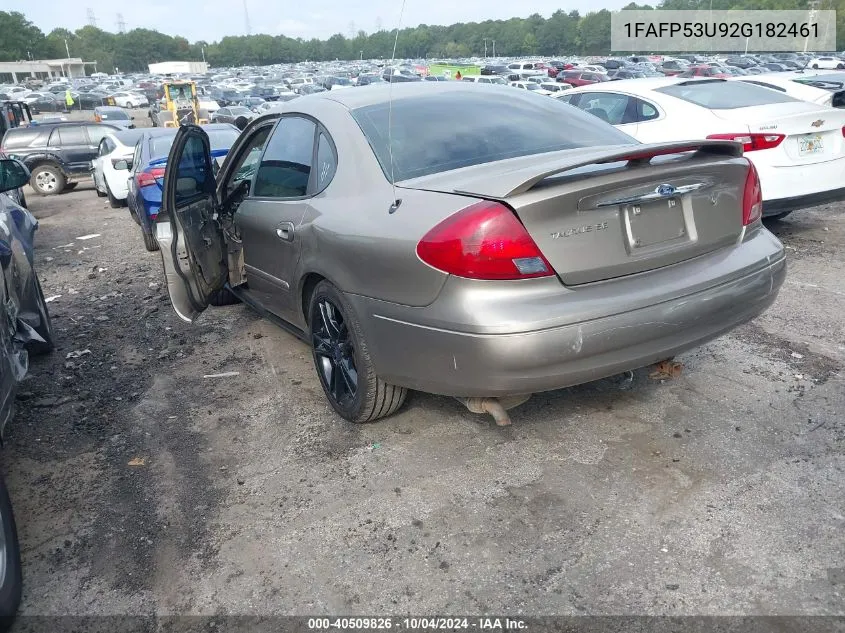 2002 Ford Taurus Se VIN: 1FAFP53U92G182461 Lot: 40509826