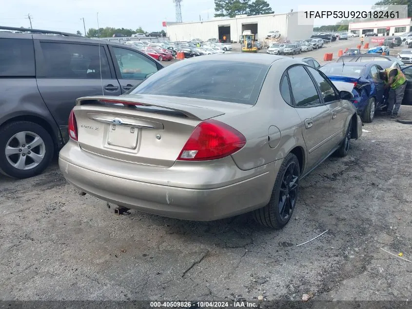 2002 Ford Taurus Se VIN: 1FAFP53U92G182461 Lot: 40509826