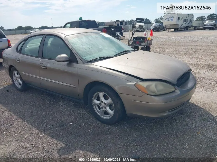 2002 Ford Taurus Se VIN: 1FAFP53U52A162646 Lot: 40549523