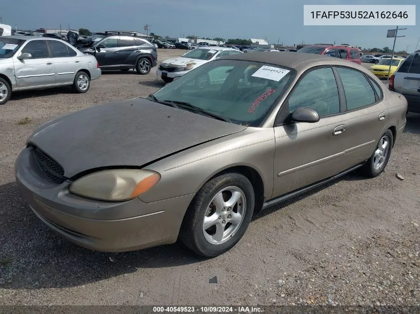 2002 Ford Taurus Se VIN: 1FAFP53U52A162646 Lot: 40549523