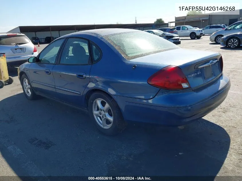 2002 Ford Taurus Ses VIN: 1FAFP55U42G146268 Lot: 40553615