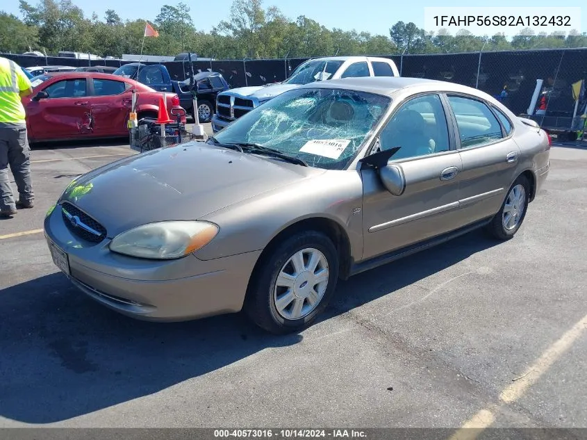 2002 Ford Taurus Sel VIN: 1FAHP56S82A132432 Lot: 40573016