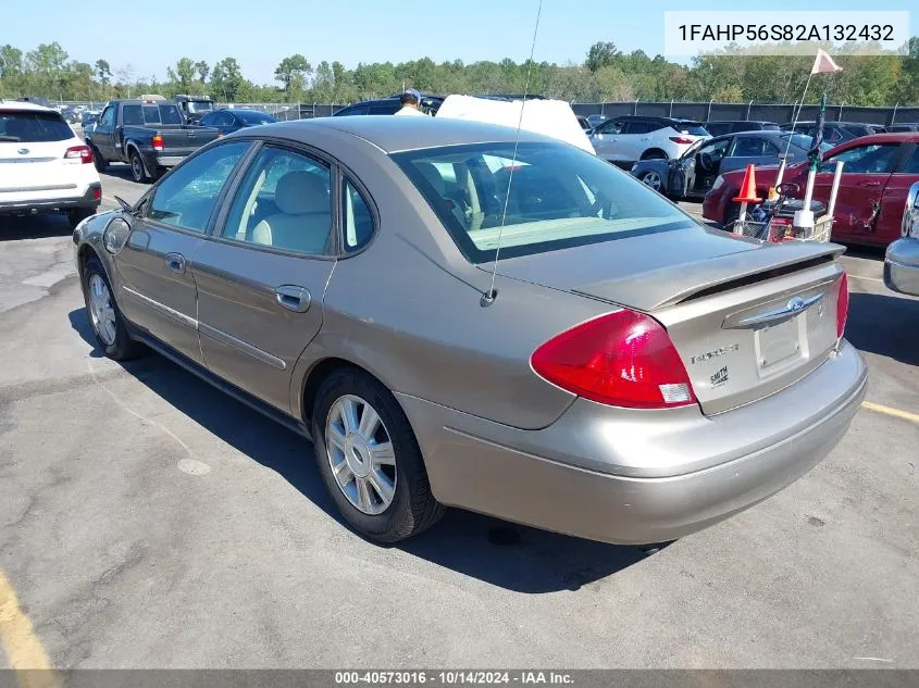 2002 Ford Taurus Sel VIN: 1FAHP56S82A132432 Lot: 40573016