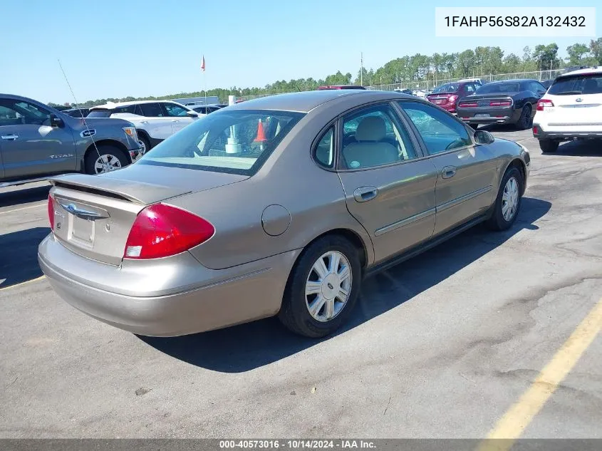 2002 Ford Taurus Sel VIN: 1FAHP56S82A132432 Lot: 40573016