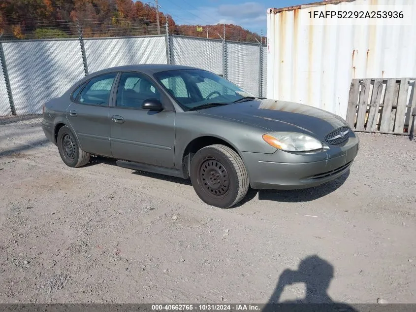 2002 Ford Taurus Lx VIN: 1FAFP52292A253936 Lot: 40662765