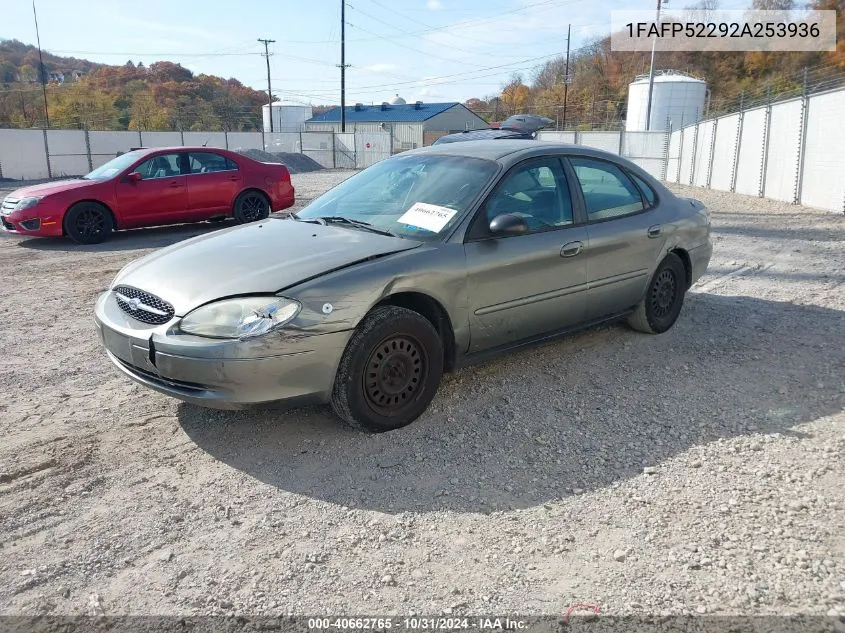 2002 Ford Taurus Lx VIN: 1FAFP52292A253936 Lot: 40662765