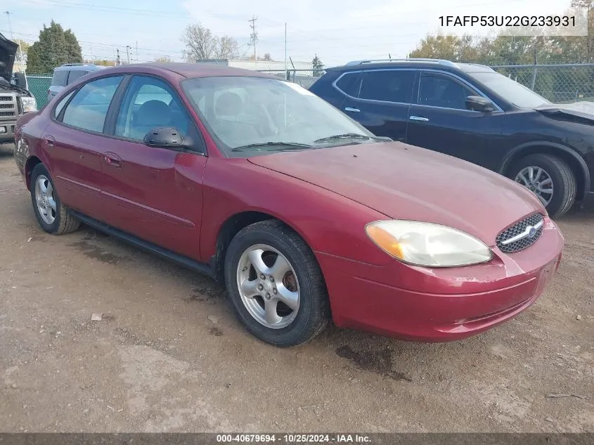 2002 Ford Taurus Se VIN: 1FAFP53U22G233931 Lot: 40679694