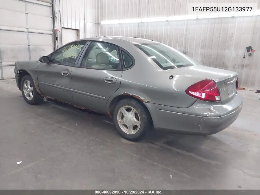 2002 Ford Taurus Ses VIN: 1FAFP55U12G133977 Lot: 40692890