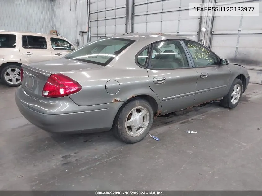 2002 Ford Taurus Ses VIN: 1FAFP55U12G133977 Lot: 40692890