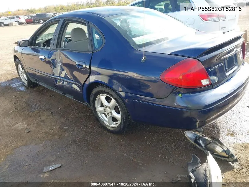 2002 Ford Taurus Ses VIN: 1FAFP55S82G152816 Lot: 40697547