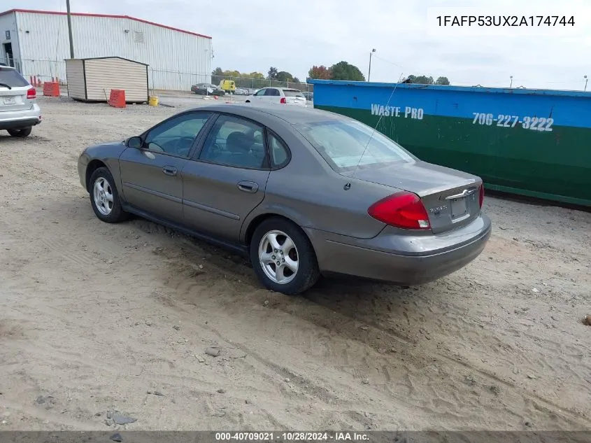 2002 Ford Taurus Se VIN: 1FAFP53UX2A174744 Lot: 40709021