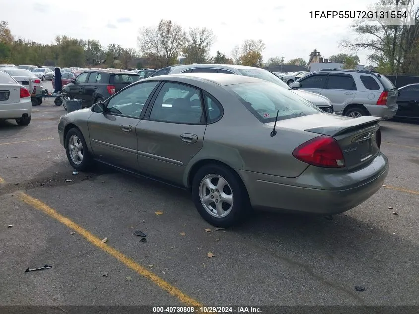 2002 Ford Taurus Ses VIN: 1FAFP55U72G131554 Lot: 40730808