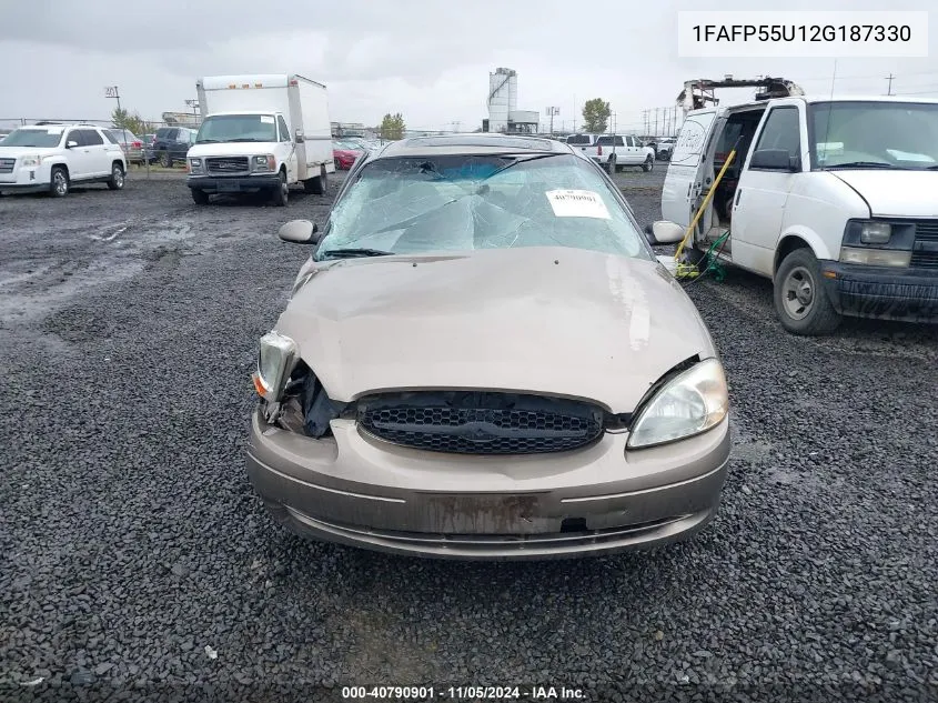 2002 Ford Taurus Ses VIN: 1FAFP55U12G187330 Lot: 40790901