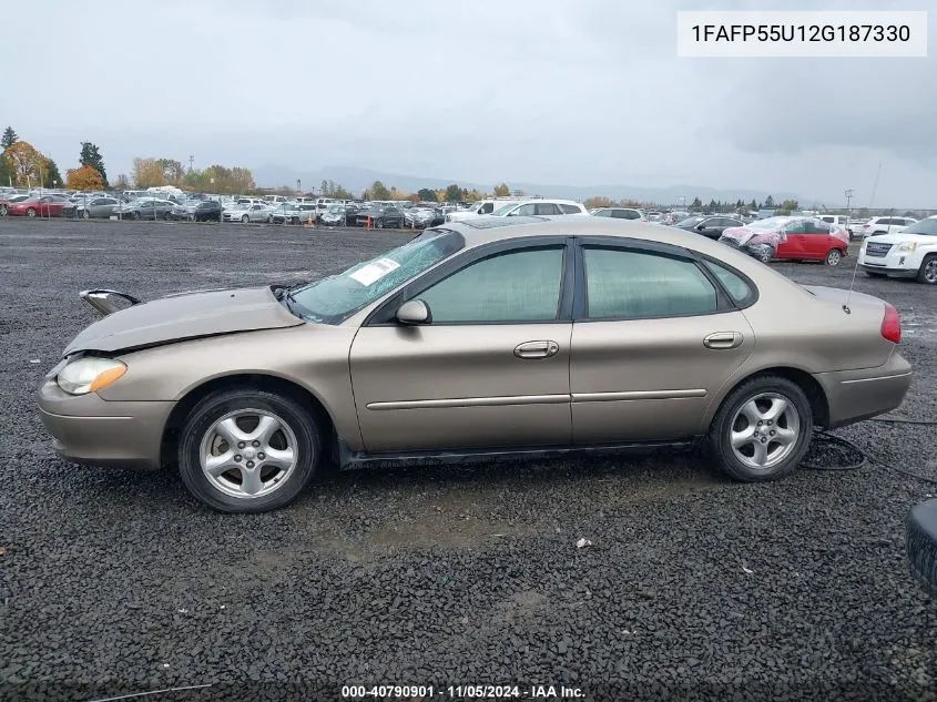 2002 Ford Taurus Ses VIN: 1FAFP55U12G187330 Lot: 40790901