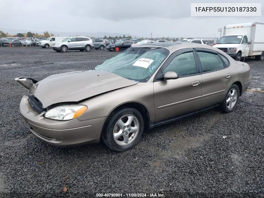 2002 Ford Taurus Ses VIN: 1FAFP55U12G187330 Lot: 40790901