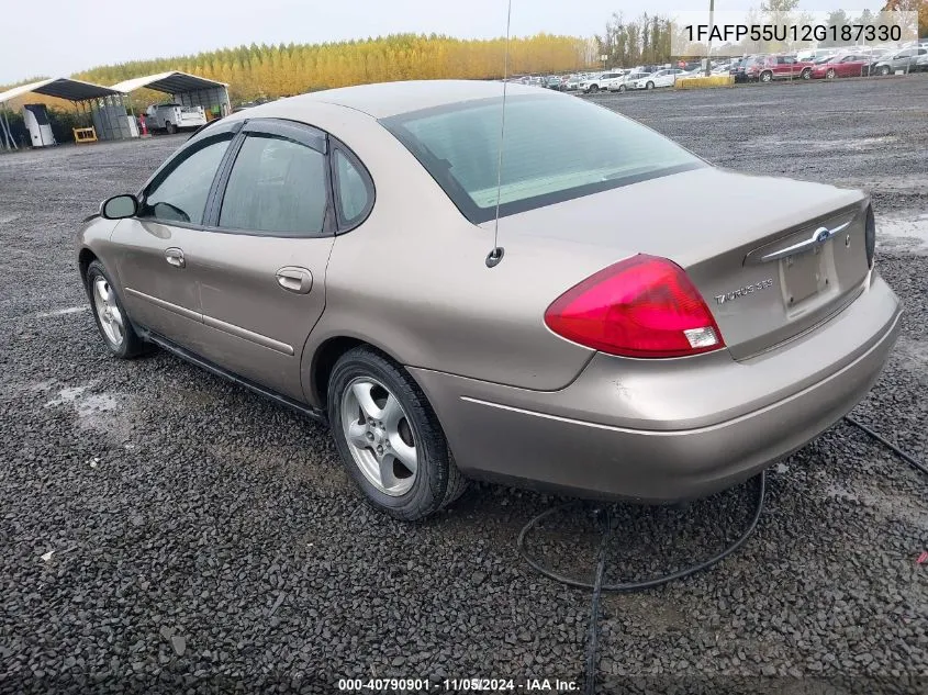 2002 Ford Taurus Ses VIN: 1FAFP55U12G187330 Lot: 40790901