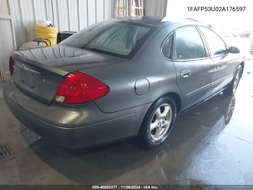 2002 Ford Taurus Se VIN: 1FAFP53U02A176597 Lot: 40803377