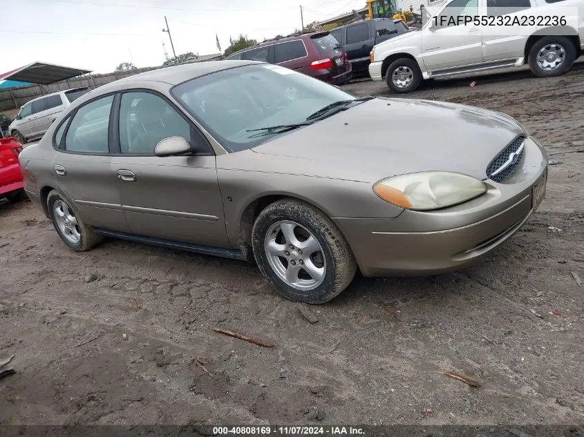 2002 Ford Taurus Ses VIN: 1FAFP55232A232236 Lot: 40808169