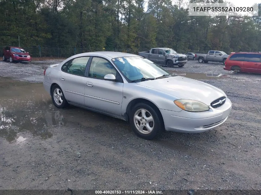 2002 Ford Taurus Ses VIN: 1FAFP55S52A109280 Lot: 40820753